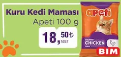 APETİ KURU KEDİ MAMASI 100 G fiyat ve kampanya bilgisi